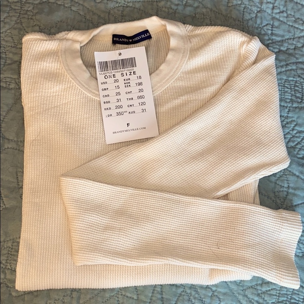 Brandy Melville Allie Thermal in Cream